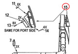 YAMAHA OEM Hatch 2 Trim F4X-U5516-70-00