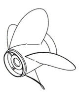 YAMAHA OEM Propeller 15 X 22 T 4 SS S4 6BR-45B72-00-00