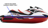 YAMAHA OEM Inner Gunwale (Red) F1B-U2519-60-00 2012 & 2016 Yamaha FZR PWC Part