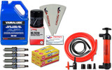 YAMAHA 1.8L HO SHO Oil Change Kit w/Filter 4W Gallon FX-HO VXR VXS FZ-SHO FZR FZS 69J-13440-03-00 NGK Spark Plugs Maintenance Kit w/Deluxe Fluid Oil Extractor Removal Pump