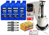 YAMAHA 19' BOAT Oil Change Kit w/ 6L Oil Extractor Pump AR190 AR192 SX190 SX192 FSH190 FSH Sport Deluxe NGK Plugs