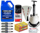 YAMAHA 1.8L HO SHO Oil Change Kit w/Filter 4W Gallon FX-HO VXR VXS FZ-SHO FZR FZS 69J-13440-03-00 NGK Spark Plugs Maintenance Kit 6L Fluid Oil Extractor Removal Pump