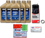 YAMAHA OEM 2006+ F150 Outboard Oil Change Kit 5W-30 4M FULL Synthetic Primary Fuel Filter 6P3-WS24A-01-00 Maintenance Kit