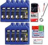 YAMAHA OEM XTO 425 XF425 V8 5.6L Outboard Oil Change Kit Primary Fuel Filter Engine Drain Gasket 10W30 FC 4M N26-13440-02-00