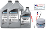 MERCRUISER 496 Mag / HO 2001-2017 496 / 8.1L V8 Quicksilver Performance 25W40 Synthetic Blend Oil Change Kit w / Oil Filter 866340Q03