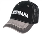 Yamaha Men's Athletic Hat Black Grey Snap-Back Closure CRP-18HMU-LT-NS