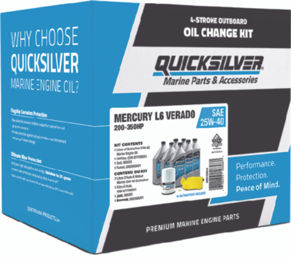 MERCURY VERADO L6 Quicksilver Oil Change Kit 200/225/250/275/300/350 HP 7-Liter 4-Stroke 8M0169544