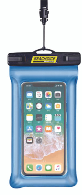 Seachoice Waterproof Floating Phone Holder Blue 4 Inch x 8 Inch 50-86851