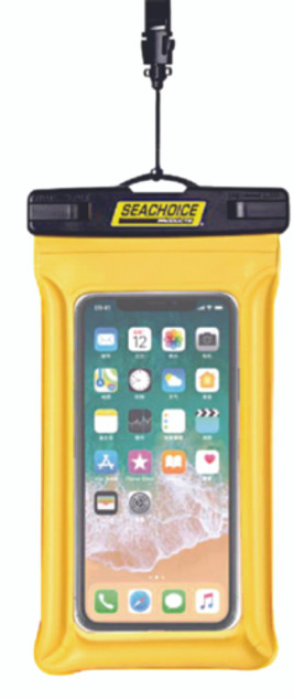 Seachoice Waterproof Floating Phone Holder Yellow 5 Inch x 9 Inch 50-86853