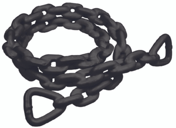 Seachoice Black PVC Coated Galvanized Anchor Lead Chain 1/4 Inch x 4 ft. 50-44423