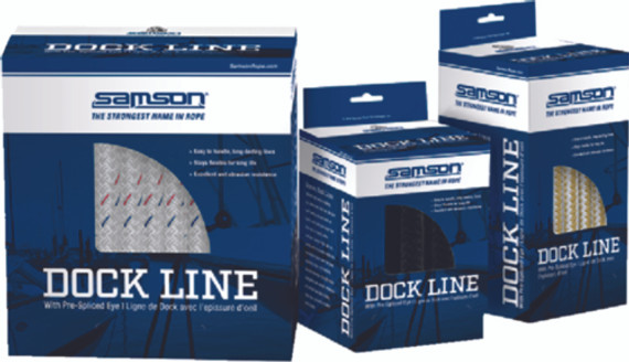 Samson Harbormaster Dock Lines 1/2 Inch x 30 ft. White w/Red & Blue Tracer 83-604032003061