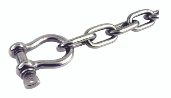 Seachoice Stainless Steel Anchor Lead Chain 3/16" x 4' 1/4" Shackle 50-44103