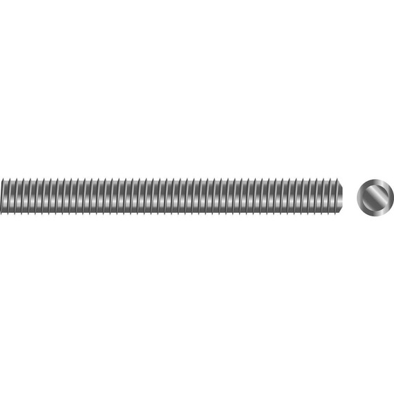 Seachoice 3/8"-24 x 3' Threaded Rod Stainless Steel 50-00670