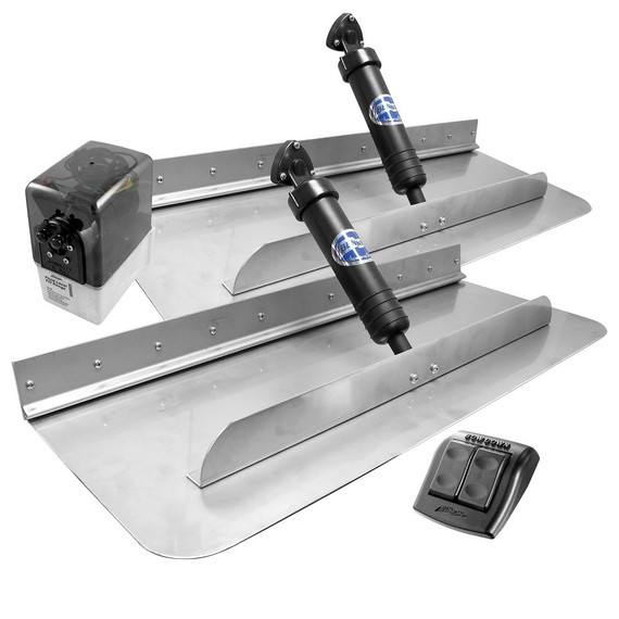 Bennett 42x12 Hydraulic Trim Tab Complete Kit with Euro Rocker
