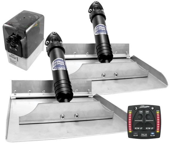 Bennett 12x12 Hydraulic Trim Tab System with One Box Indication 1212OBI