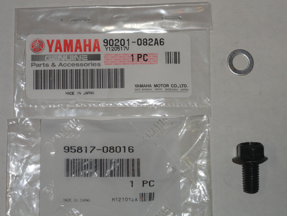 Yamaha OEM Oil Tank Drain Plug Bolt Washer For YFZ450 YFZ 450 2004-2009 90201-082A6-00 & 95817-08016-00