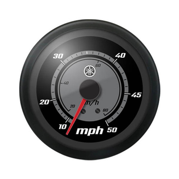 Yamaha Classic Series Analog Speedometer (0-50 MPH) Black Face with Black Bezel N80-8351A-70-00