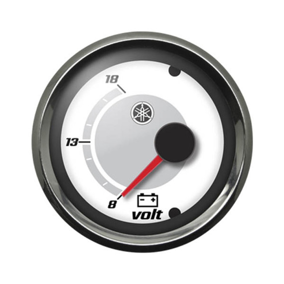 Yamaha Classic Series Analog Voltage Meter White Face with Chrome Bezel N80-83503-40-00
