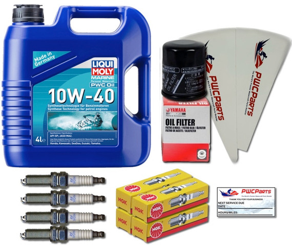 LIQUI MOLY Oil Change Kit YAMAHA 1.8L FX-HO VX-HO AR SX 190 SHO NGK LFR6A Plugs PWC-YM-4216-KT
