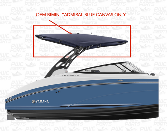 Yamaha OEM 242 LTD S E-Series Canvas Boat Awning Admiral Blue F5V-U318C-20-00