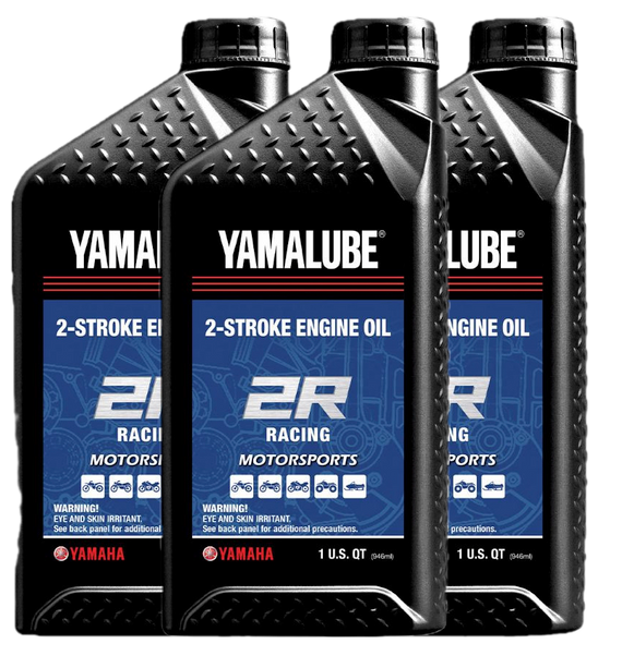 3x Pack YAMAHA Yamalube OEM 2R 2-Stroke MX ATV MC Racing Oil LUB-2STRK-R1-12