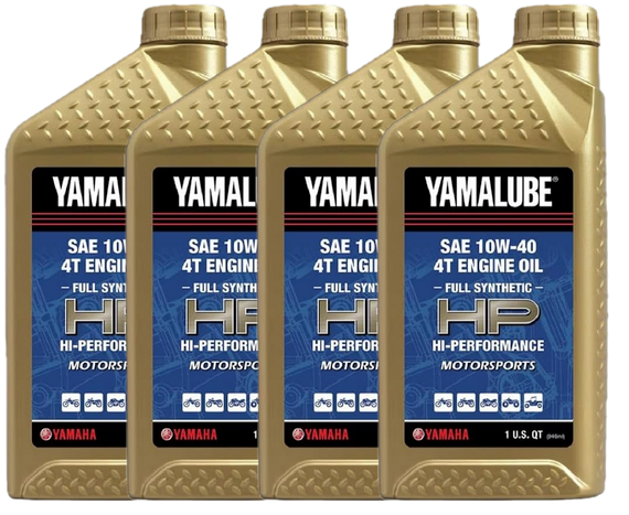 4x Pack YAMAHA Yamalube OEM Full-Synthetic 10W-40 HP Oil LUB-10W40-FS-12