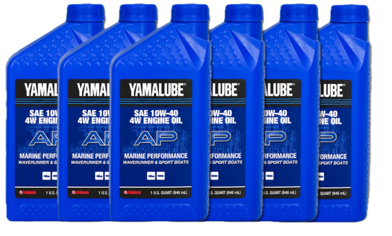 6x Pack YAMAHA YAMALUBE 4W WaveRunner 4-Stroke Engine Oil 10W40 LUB-10W40-WV-12
