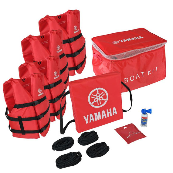 YAMAHA Jet Boat STARTER KIT Life Vest Rope Throw Cushion Air