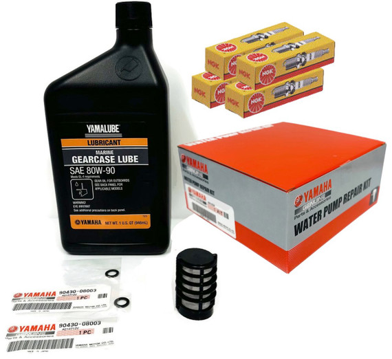 YAMAHA 15 HP 2-Stroke 100 Hour Service Maintenance Kit with Water