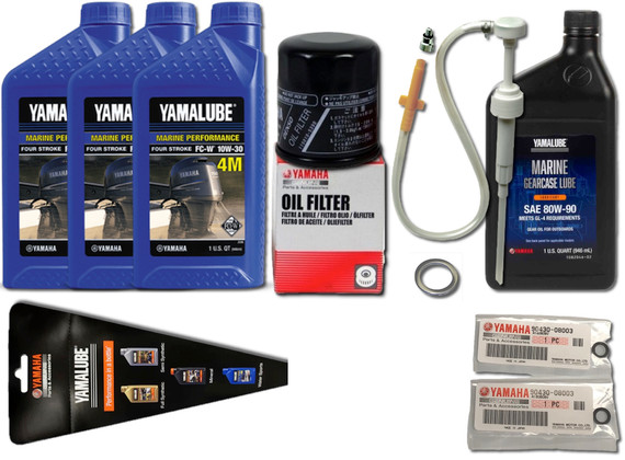 YAMAHA F30-70 Outboard Oil Change Kit Gear Lube Pump Qt 10W30 4M LUB-MRNSM-KT-10