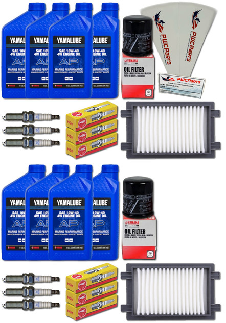 YAMAHA 2023+ AR220 SX220 Boat Oil Change Maint Kit w/ NGK Spark Plugs Air Filter PWC-TR1-TWIN KIT #4