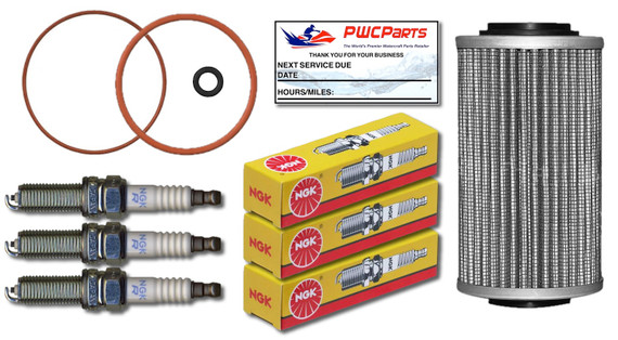 Sea-Doo 300HP Maintenance Kit Oil Filter with O-Ring & Spark Plugs GTX RXPX RXTX 293600122 420956744 296000407 90893