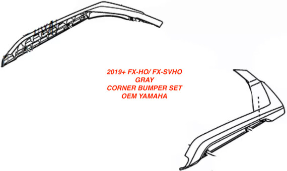 YAMAHA 2019-2025 FX-SVHO HO REAR Corner White Bumpers F3X-U251D-10