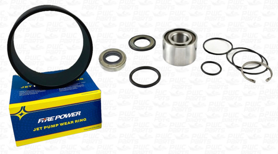 SeaDoo Jet Pump Rebuild Refresh Kit Wear Ring Grease Impeller Shaft 2003-2006 GTX 155 185 4-TEC/ SC
