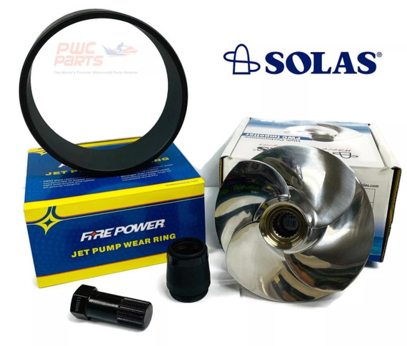 Solas Concord Impeller SR-CD-10/18A + FirePower Wear Ring Kit w/ Tool – Sea-Doo GTI 130 (2009–2019)