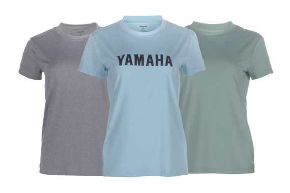 YAMAHA Women's Sun T-Shirt GRAY BLUE GREEN WTC-24STFS