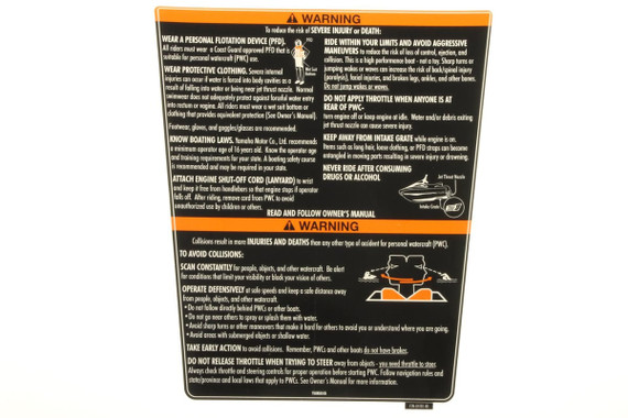YAMAHA OEM Warning Label Uniform 1 F2N-U41B1-00-00