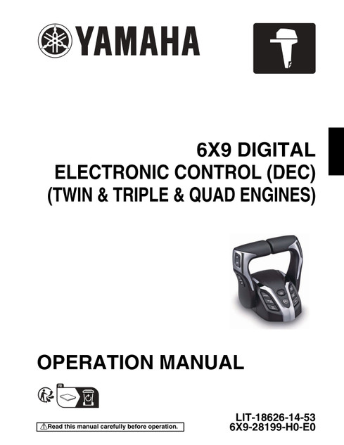 YAMAHA OEM Operation Manual - (MFG 2021) 6X9 Digital Electronic