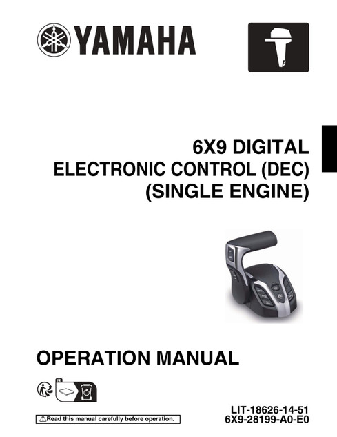 YAMAHA OEM Operation Manual - (MFG 2021) 6X9 Flush Side Mount (DEC