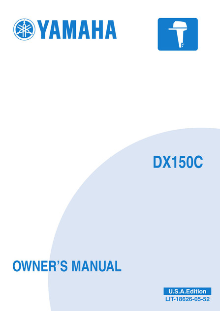 YAMAHA OEM Owner's Manual 2004 - DX150TLRC - LIT-18626-05-52 Models DX150TLRC, M150TLR, V6 2.6L EFI
