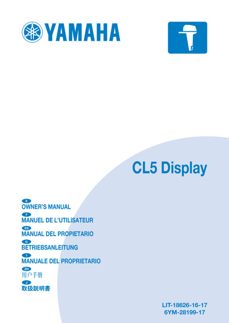 YAMAHA OEM Owner's Manual 2026 - CL5 Display - LIT-18626-16-17
