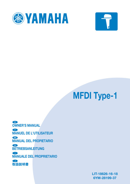 YAMAHA OEM Owner's Manual 2026 - MFDI Type-1 - LIT-18626-16-18