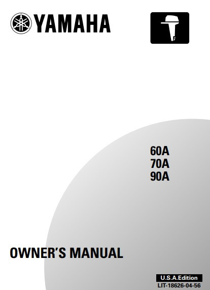 YAMAHA OEM Owner's Manual 2001 - 60/70/90hp 2 Stroke - LIT-18626