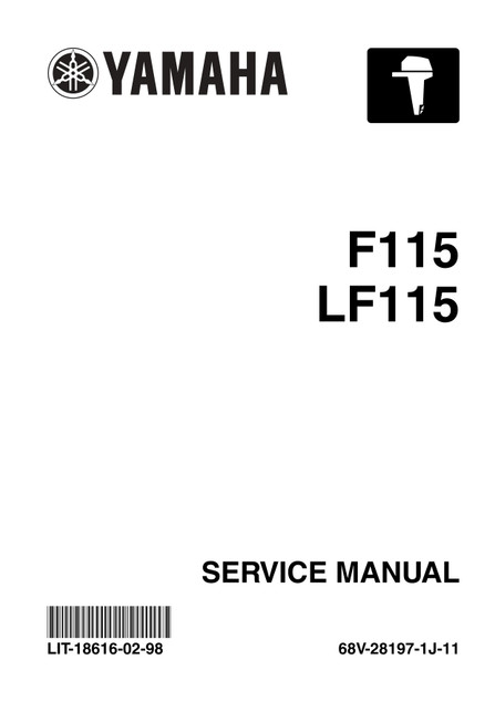 YAMAHA OEM Outboard Service Manual (MFG 2007-2008) - LIT-18616-JD-16 Models F115A, F115TJR, F75/F90, F90TJR, MF115TJR, MF90TJR