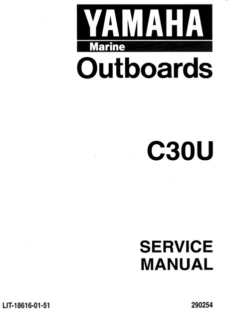 YAMAHA OEM Service Manual - C30ELRU - LIT-18616-01-51 Models C30ELR, C30ELRU, MC30ELRU