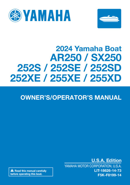 YAMAHA OEM Owner's Manual - AR250 / SX250 / 252S / 252SE / 252XE