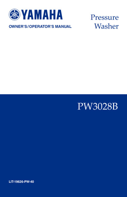 YAMAHA OEM Service Manual - PW3028 - LIT-19616-PW-30 Models