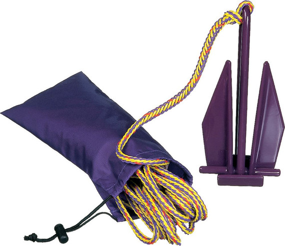 KWIK TEK Fluke Style Anchor & Bag 25 ft, nylon for PWC / Personal Watercraft | A-5 | 18-5148