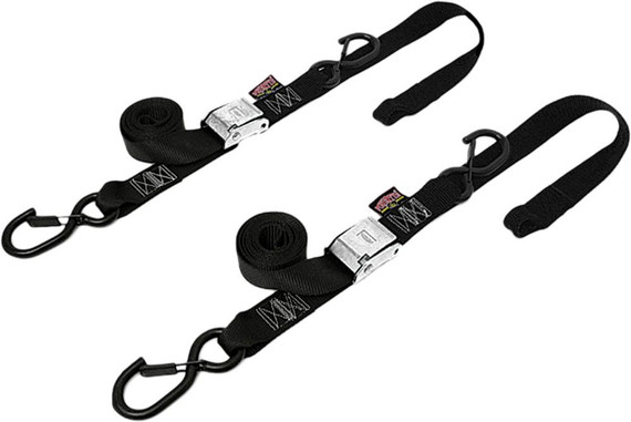 POWERTYE 1 1/2 Fat Ratchet Straps W/soft Tye & Secure Hooks for PWC / Personal Watercraft | 30572-ST | 29-1094