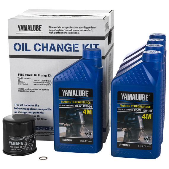 Yamaha OEM 2006-2023 F150 Outboard 10W30 4M Oil Change Maintenance Kit LUB-MRNMR-KT-10